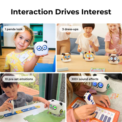 Makeblock mTiny: Smart Panda Robot for Preschoolers to Learn Coding, Music, Math, and Language.