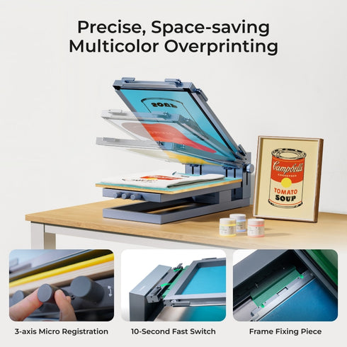 xTool S1 Screen Printing Kit: 1st Screen Printing Solution with Laser for Arts & Crafts