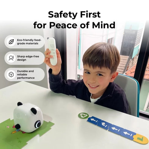 Makeblock mTiny: Smart Panda Robot for Preschoolers to Learn Coding, Music, Math, and Language.