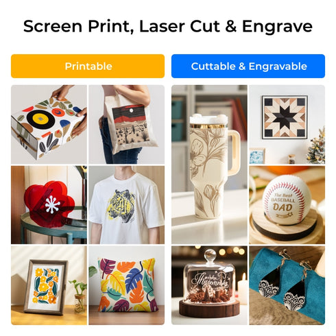 xTool S1 Screen Printing Kit: 1st Screen Printing Solution with Laser for Arts & Crafts