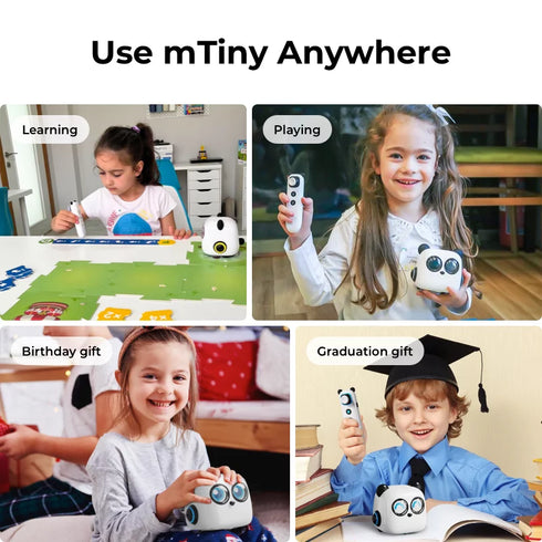 Makeblock mTiny: Smart Panda Robot for Preschoolers to Learn Coding, Music, Math, and Language.