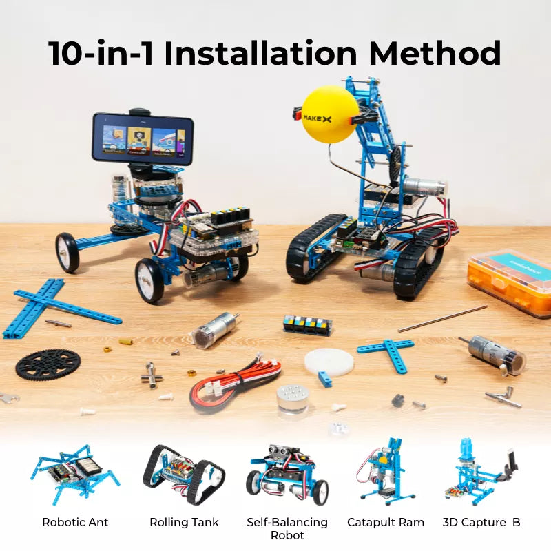 Robot building kit with 10 methods to assemble
