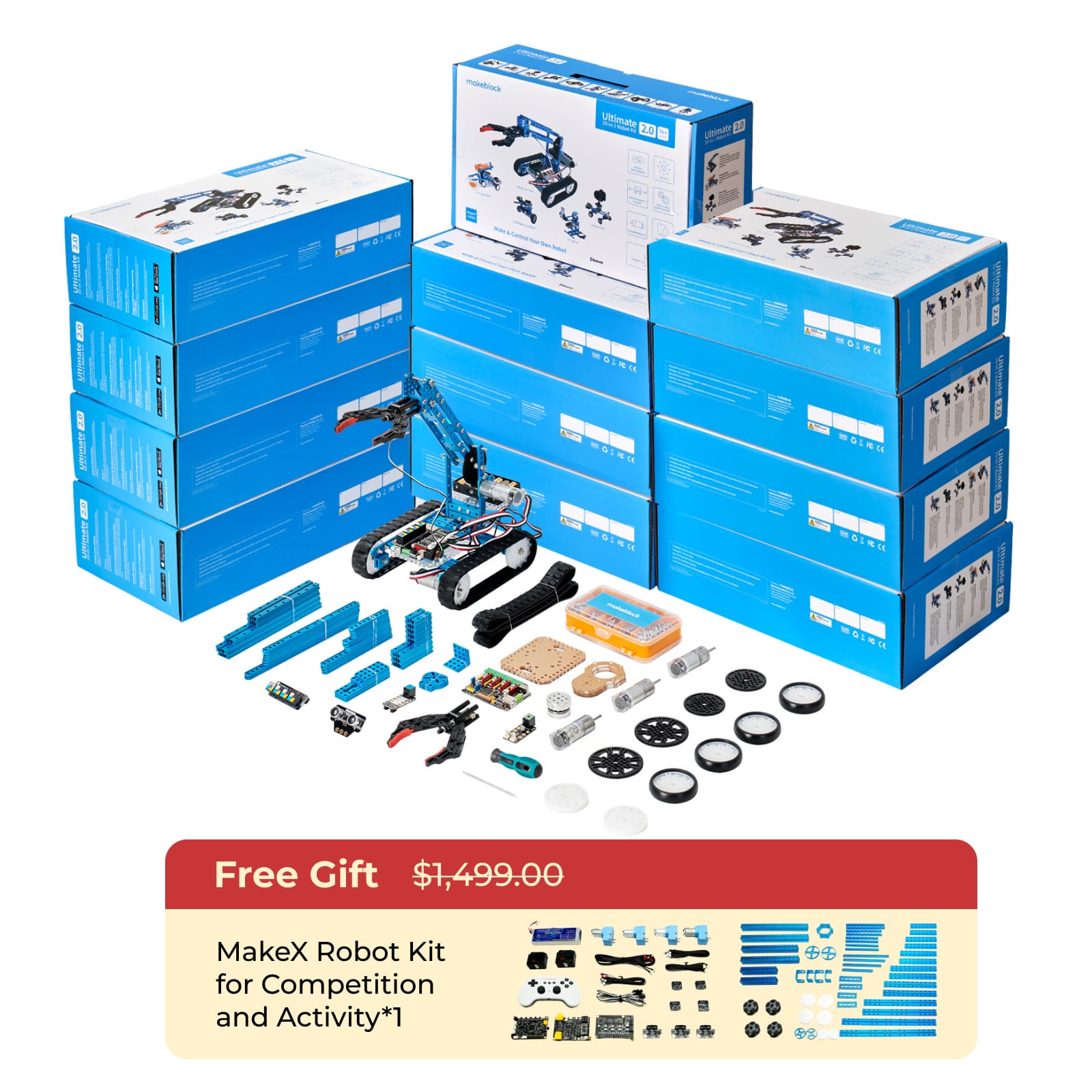 Makeblock Ultimate 2.0 ＆mBotと改造パーツセット mBot Ultimate: 10-in-1 Robot Building Kit for Block-based